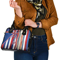 Hawaiian Sea Animals Shoulder Handbag with Lei and Flag Style
