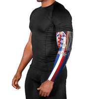 Hawaiian Polynesian Tribal Turtles Arm Sleeves with Lei and Flag Style