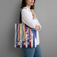 Hawaiian Polynesian Tribal Turtles Tote Bag with Lei and Flag Style