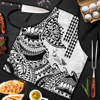 Hawaiian Tribal Manta Ray Apron Kakau Tattoo and Polynesian Art Motif Pattern