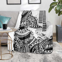 Hawaiian Tribal Manta Ray Blanket Kakau Tattoo and Polynesian Art Motif Pattern