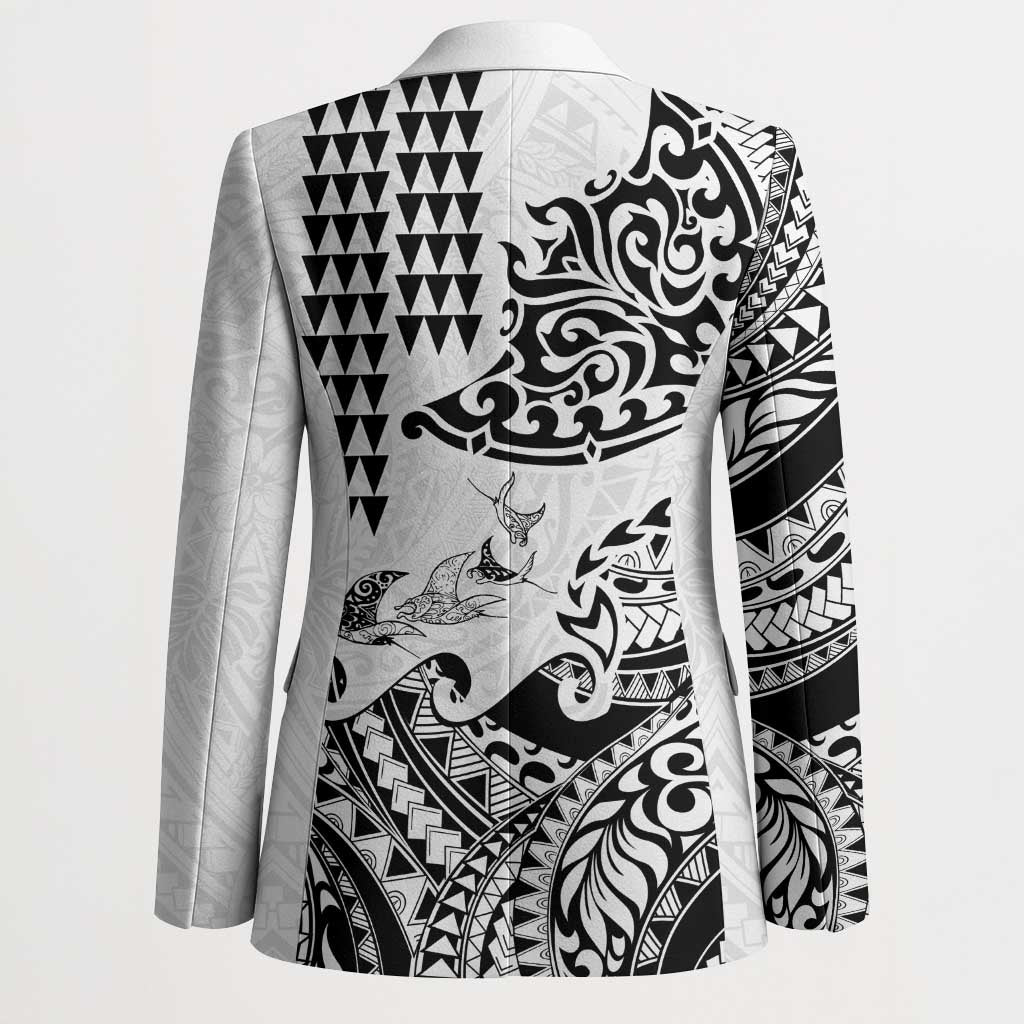 Hawaiian Tribal Manta Ray Blazer Kakau Tattoo and Polynesian Art Motif Pattern LT03 - Polynesian Pride