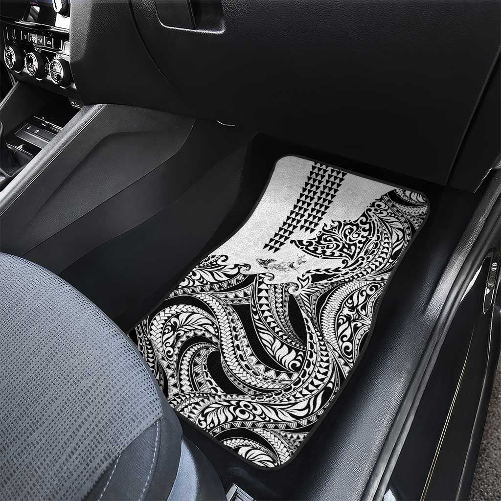 Hawaiian Tribal Manta Ray Car Mats Kakau Tattoo and Polynesian Art Motif Pattern