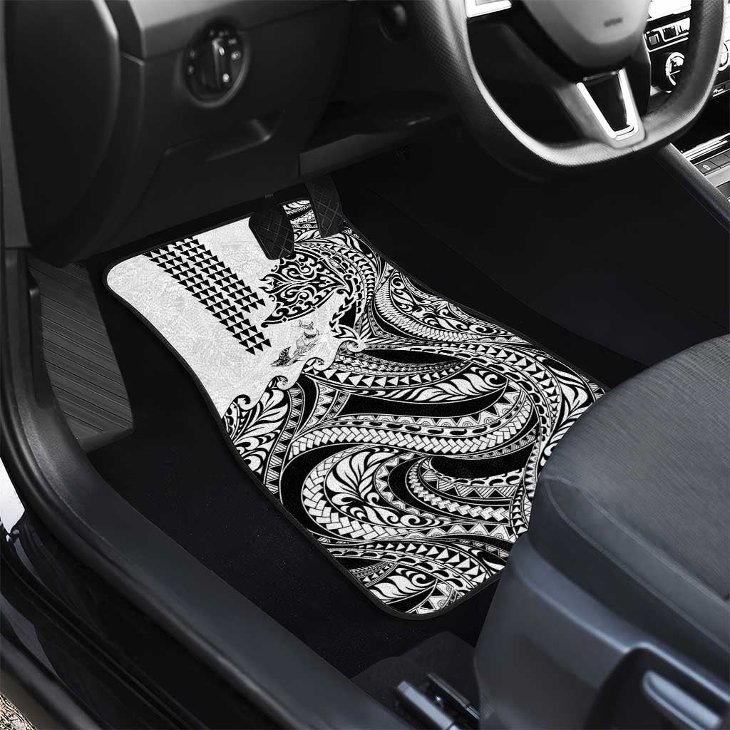 Hawaiian Tribal Manta Ray Car Mats Kakau Tattoo and Polynesian Art Motif Pattern