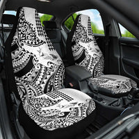 Hawaiian Tribal Manta Ray Car Seat Cover Kakau Tattoo and Polynesian Art Motif Pattern