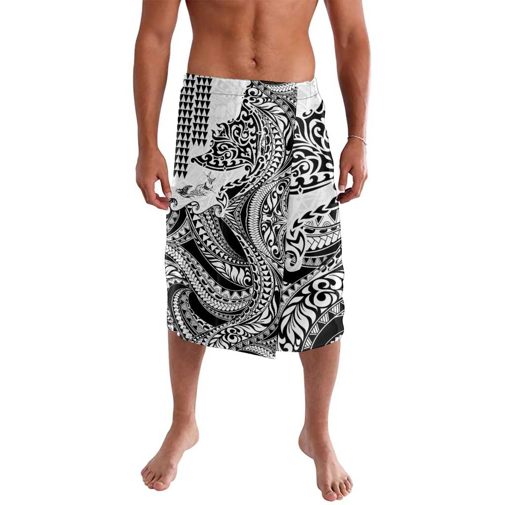 Hawaiian Tribal Manta Ray Lavalava Kakau Tattoo and Polynesian Art Motif Pattern