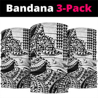Hawaiian Tribal Manta Ray Neck Gaiter Kakau Tattoo and Polynesian Art Motif Pattern