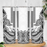 Hawaiian Tribal Manta Ray Skinny Tumbler Kakau Tattoo and Polynesian Art Motif Pattern LT03 - Polynesian Pride