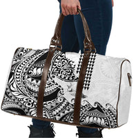 Hawaiian Tribal Manta Ray Travel Bag Kakau Tattoo and Polynesian Art Motif Pattern