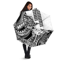 Hawaiian Tribal Manta Ray Umbrella Kakau Tattoo and Polynesian Art Motif Pattern