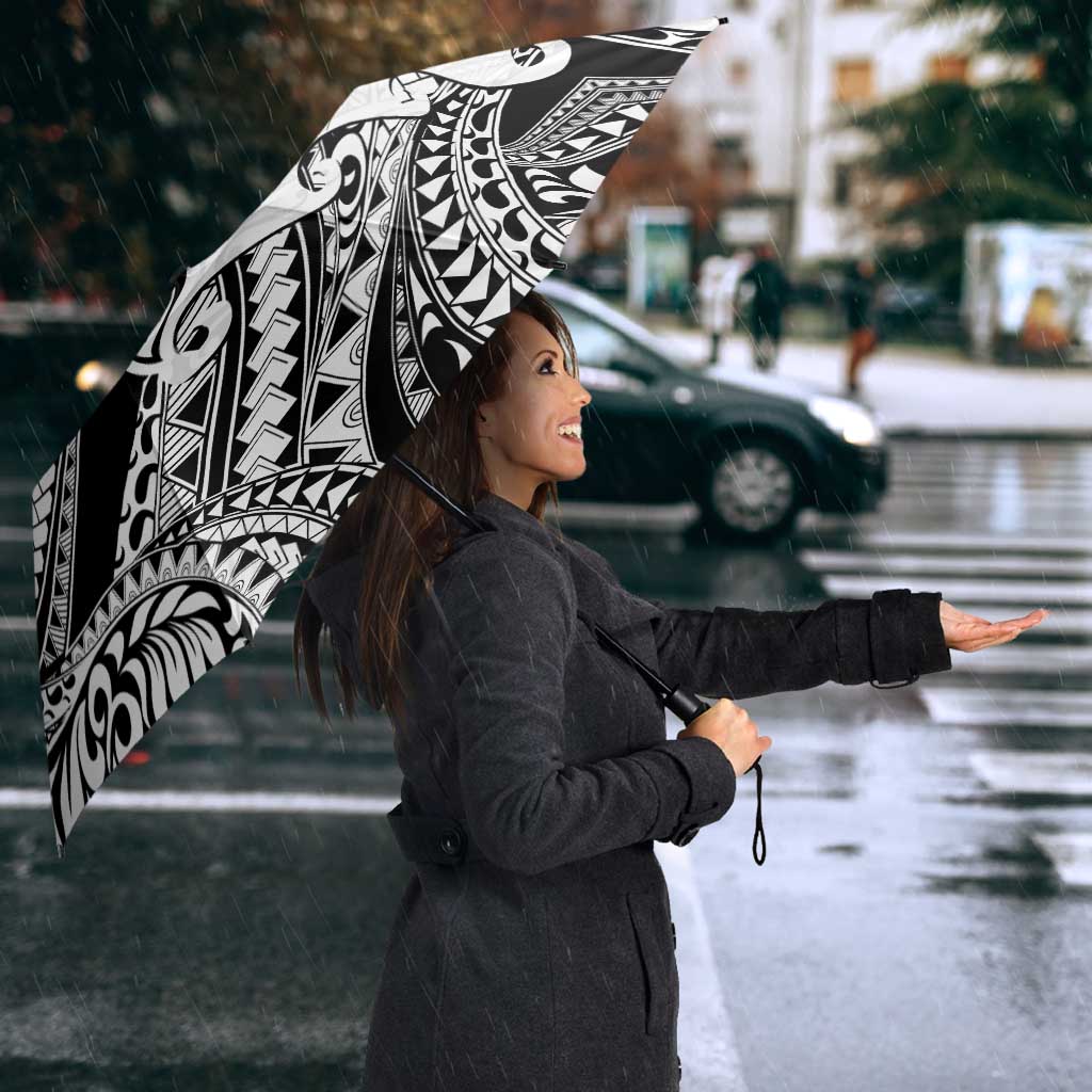 Hawaiian Tribal Manta Ray Umbrella Kakau Tattoo and Polynesian Art Motif Pattern