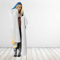 Hawaiian Funny Pineapple Surfing Hooded Blanket Beach with Tribal Kakau and Plumeria
