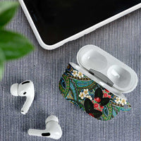 Hawaiian Taro Leaves and Ohia Lehua AirPods Case Polynesian Tribal Art Tropical Plants Motifs Colorful LT03 - Polynesian Pride