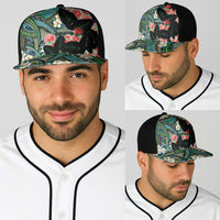 Hawaiian Taro Leaves and Ohia Lehua Baseball Net Cap Polynesian Tribal Art Tropical Plants Motifs Colorful LT03 - Polynesian Pride