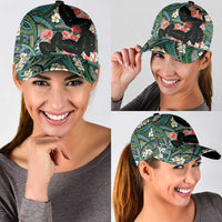Hawaiian Taro Leaves and Ohia Lehua Classic Cap Polynesian Tribal Art Tropical Plants Motifs Colorful LT03 - Polynesian Pride