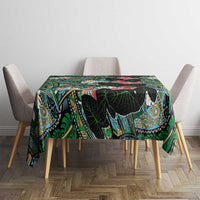 Hawaiian Taro Leaves and Ohia Lehua Tablecloth Polynesian Tribal Art Tropical Plants Motifs Colorful LT03 - Polynesian Pride