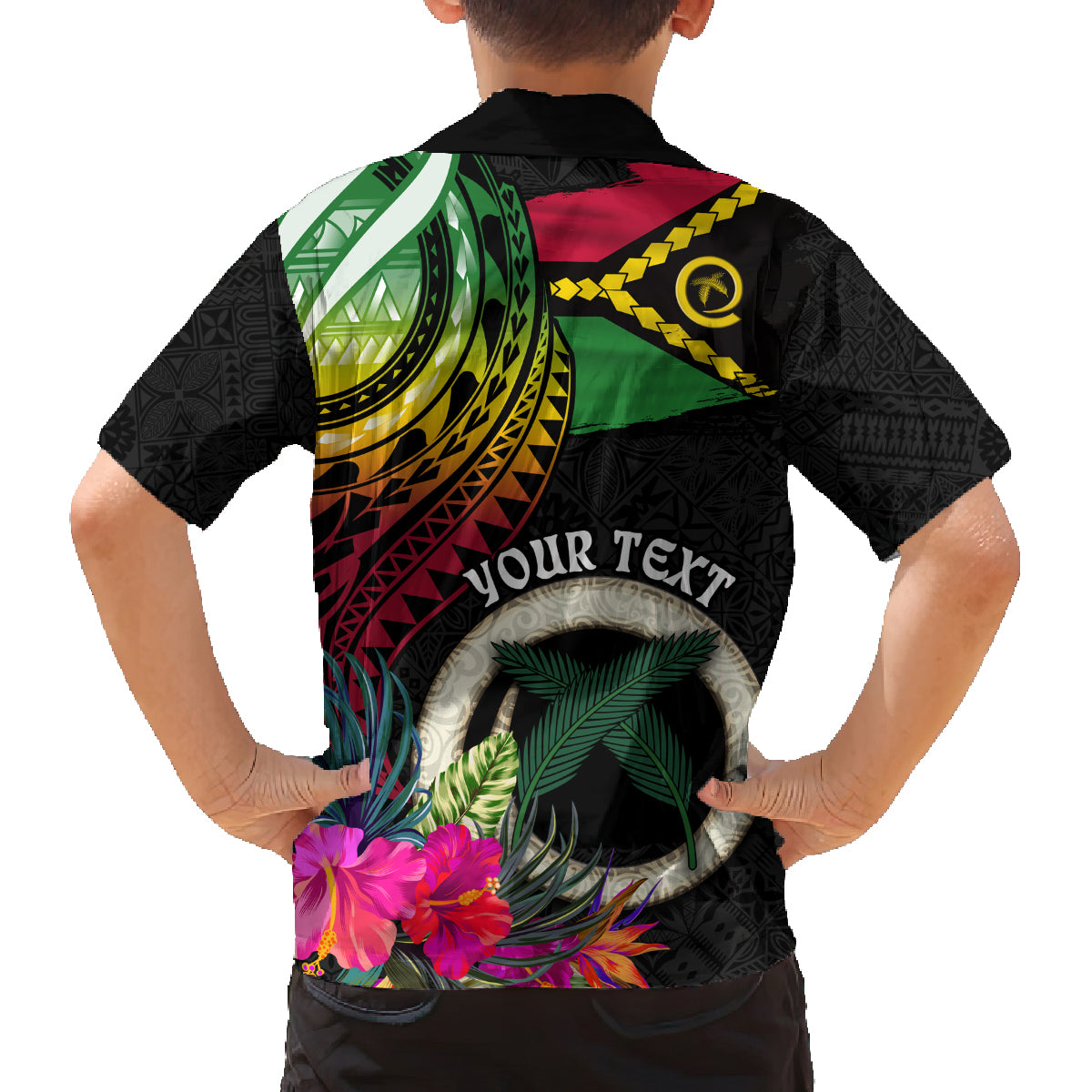 Personalised Vanuatu 44th Anniversary Family Matching Puletasi and Hawaiian Shirt Boars Tusk Tugeta Yumi Selebretem Indipendens Dei LT03 - Polynesian Pride