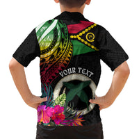 Personalised Vanuatu 44th Anniversary Family Matching Puletasi and Hawaiian Shirt Boars Tusk Tugeta Yumi Selebretem Indipendens Dei LT03 - Polynesian Pride