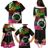 Personalised Vanuatu 44th Anniversary Family Matching Puletasi and Hawaiian Shirt Boars Tusk Tugeta Yumi Selebretem Indipendens Dei LT03 - Polynesian Pride