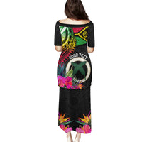 Personalised Vanuatu 44th Anniversary Family Matching Puletasi and Hawaiian Shirt Boars Tusk Tugeta Yumi Selebretem Indipendens Dei LT03 - Polynesian Pride