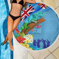 Fiji Day Beach Blanket Tagimoucia Flower and Melanesia Pattern