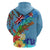 Fiji Day Hoodie Tagimoucia Flower and Melanesia Pattern