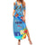 Fiji Day Summer Maxi Dress Tagimoucia Flower and Melanesia Pattern