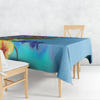 Fiji Day Tablecloth Tagimoucia Flower and Melanesia Pattern