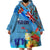 Fiji Day Wearable Blanket Hoodie Tagimoucia Flower and Melanesia Pattern