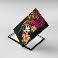 Polynesia Hawaii Turtle Day Canvas Wall Art Hibiscus and Kanaka Maoli