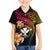 Polynesia Hawaii Turtle Day Family Matching Off Shoulder Short Dress and Hawaiian Shirt Hibiscus and Kanaka Maoli
