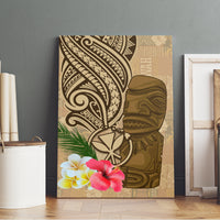Hawaii Kanaloa Tiki Canvas Wall Art Polynesian Tattoo and Tapa Pattern