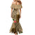 Hawaii Kanaloa Tiki Family Matching Mermaid Dress and Hawaiian Shirt Polynesian Tattoo and Tapa Pattern