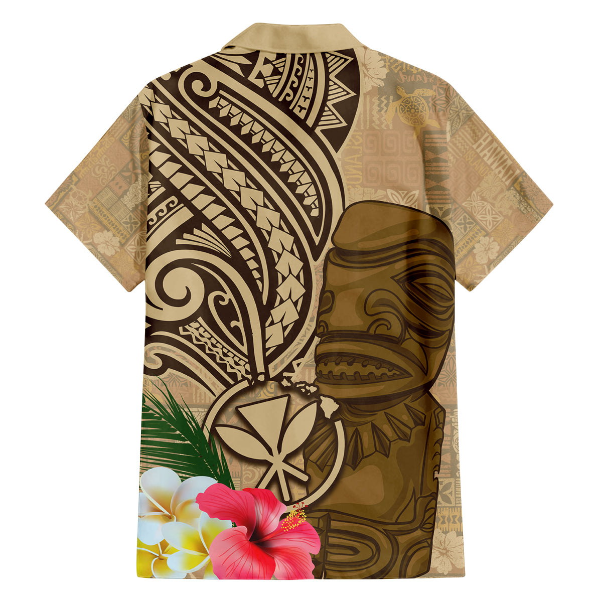 Hawaii Kanaloa Tiki Family Matching Puletasi and Hawaiian Shirt Polynesian Tattoo and Tapa Pattern LT03 - Polynesian Pride