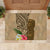 Hawaii Kanaloa Tiki Rubber Doormat Polynesian Tattoo and Tapa Pattern