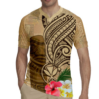 Hawaii Kanaloa Tiki Rugby Jersey Polynesian Tattoo and Tapa Pattern