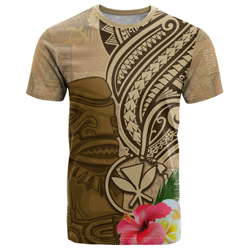 Hawaii Kanaloa Tiki T Shirt Polynesian Tattoo and Tapa Pattern