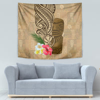 Hawaii Kanaloa Tiki Tapestry Polynesian Tattoo and Tapa Pattern