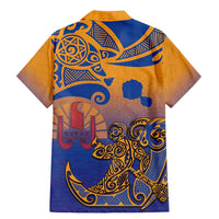 Hawaiki Nui Va'a Solo French Polynesia Family Matching Mermaid Dress and Hawaiian Shirt Sunset Color LT03 - Polynesian Pride