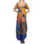 Hawaiki Nui Va'a Solo French Polynesia Summer Maxi Dress Sunset Color