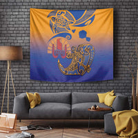 Hawaiki Nui Va'a Solo French Polynesia Tapestry Sunset Color