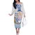 Hawaiki Nui Va'a Solo French Polynesia Family Matching Off The Shoulder Long Sleeve Dress and Hawaiian Shirt Blue Color