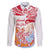 Hawaiki Nui Va'a Solo French Polynesia Family Matching Mermaid Dress and Hawaiian Shirt Red Color