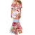 Hawaiki Nui Va'a Solo French Polynesia Family Matching Mermaid Dress and Hawaiian Shirt Red Color