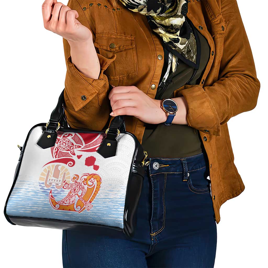 Hawaiki Nui Va'a Solo French Polynesia Shoulder Handbag Red Color