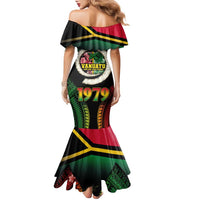 Vanuatu Constitution Day Family Matching Mermaid Dress and Hawaiian Shirt Polynesian Tattoo and Pig Tusk Since 1979 LT03 - Polynesian Pride