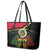 Vanuatu Constitution Day Leather Tote Bag Polynesian Tattoo and Pig Tusk Since 1979