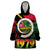 Vanuatu Constitution Day Wearable Blanket Hoodie Polynesian Tattoo and Pig Tusk Since 1979