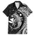 Aloha Hawaii Hammerhead Shark Family Matching Mermaid Dress and Hawaiian Shirt Black Kakau and Polynesian Tattoo LT03