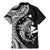 Aloha Hawaii Hammerhead Shark Family Matching Mermaid Dress and Hawaiian Shirt Black Kakau and Polynesian Tattoo LT03